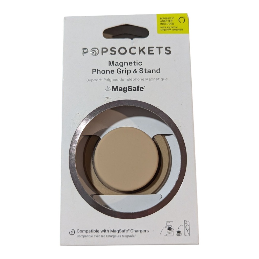O6. PopSockets MagSafe Round PopGrip Phone Grip & Stand Latte Soft Touch